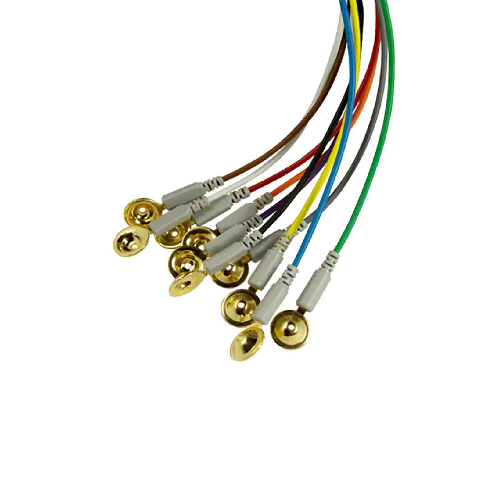Gold Cup Electrodes - 75cm Cable - 10 Pack