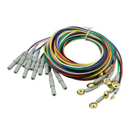 Gold Cup Electrodes - Multiple Cable Lengths - 10 Packs