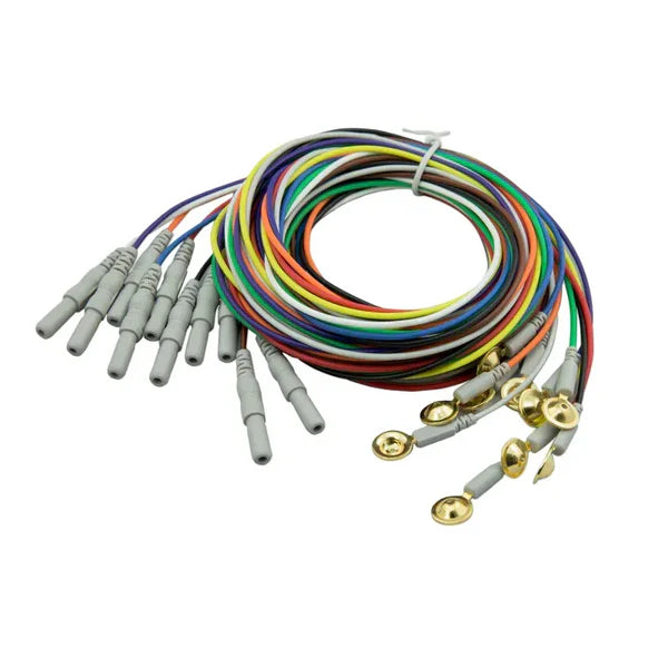 Gold Cup Electrodes - Multiple Cable Lengths - 10 Packs