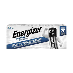 Lithium AA Batteries - Energizer Disposable 2900 mAh - 10 Pack