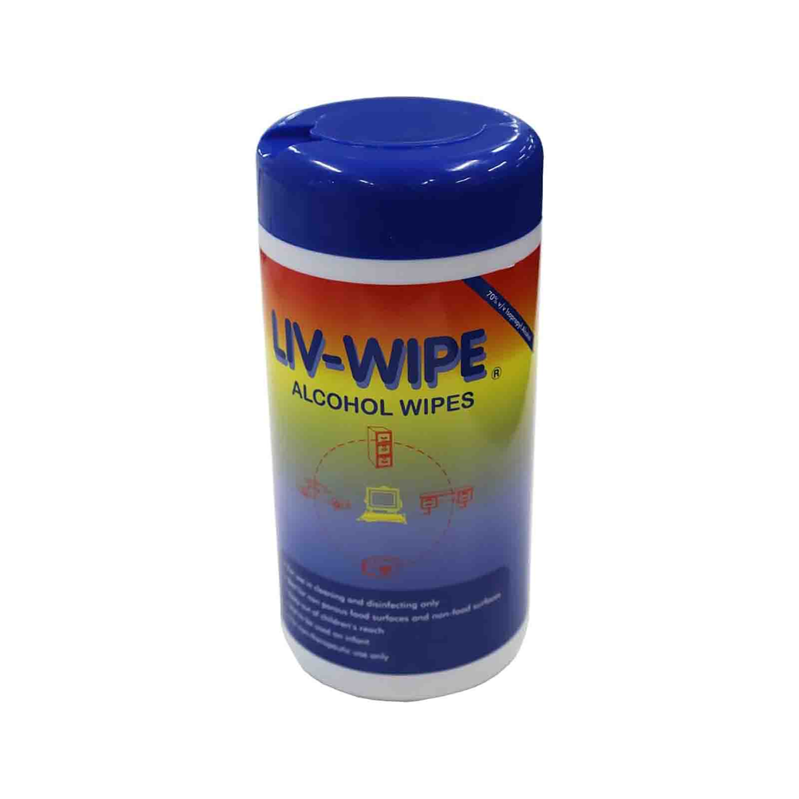 LIV-WIPE 70% Isopropyl Alcohol Wipes - 75 Pack
