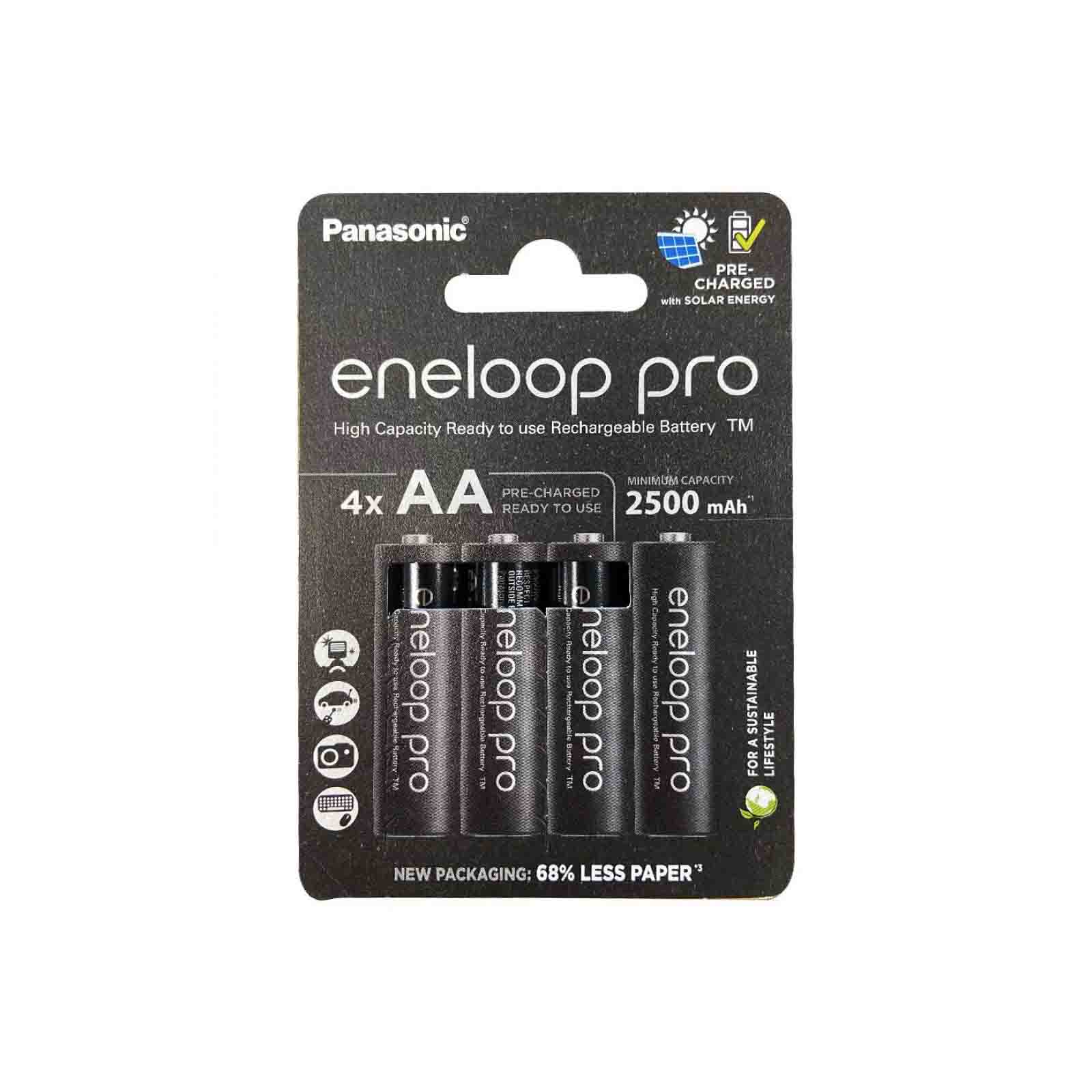 Panasonic Eneloop Pro NiMH Rechargeable AA Batteries - 4 Pack