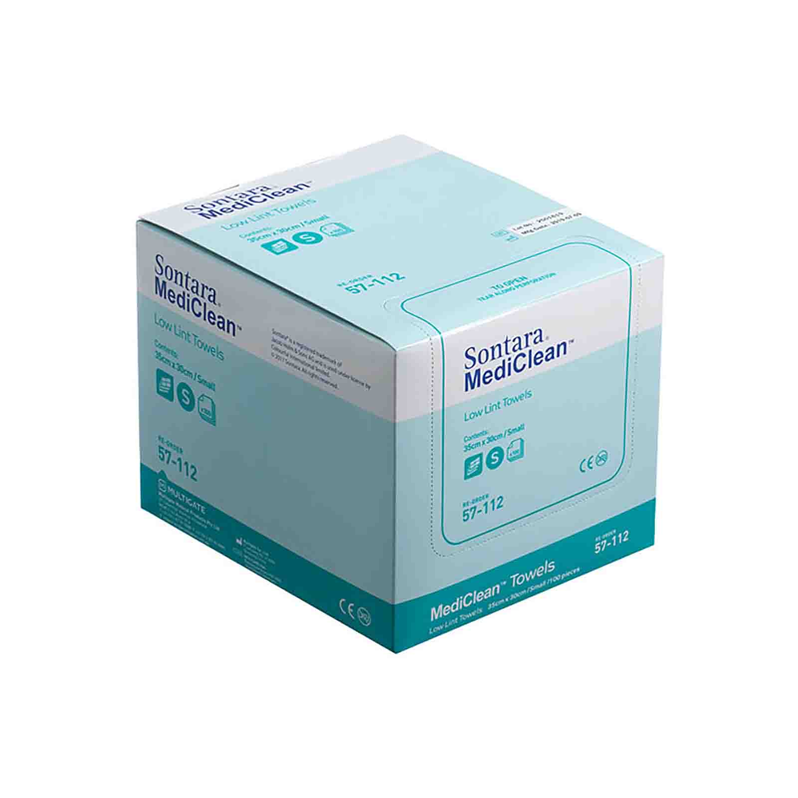 Mediclean Low Lint Towels - 35cm x 30cm - 100 Pack